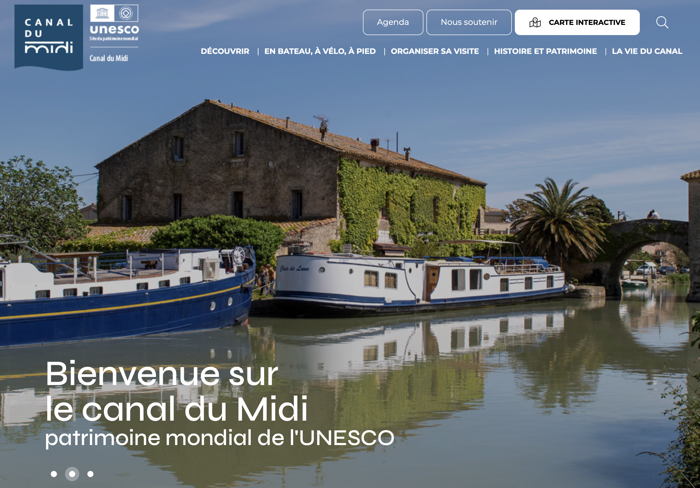 Nouveau site officiel du canal du Midi